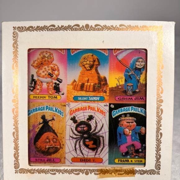 Rare Vtg MCM 1986 Six Different Images Of Garbage Pail Kids Carnival Prize Glass - Picture 7 of 15